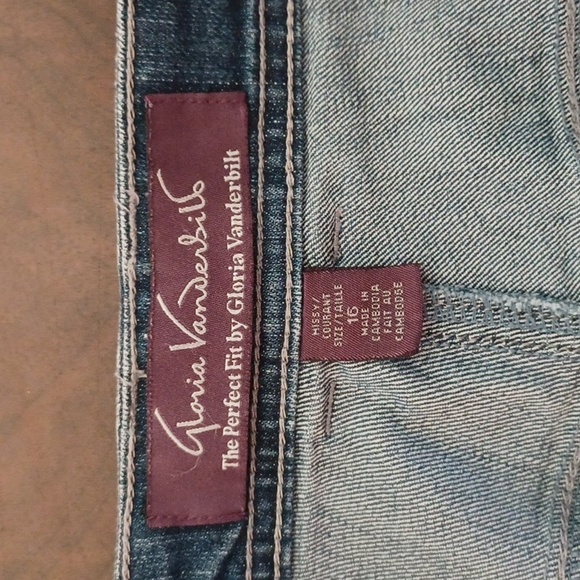 Gloria Vanderbilt Denim Skirt with bling 4985 - Picture 4 of 9